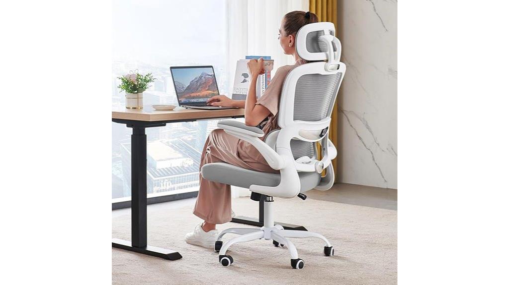 grey office chair wheels