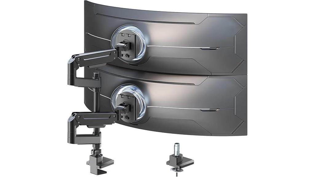 heavy duty dual monitor arm