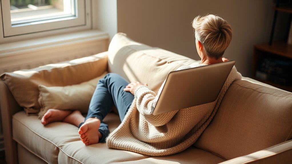 keep upright while couchworking