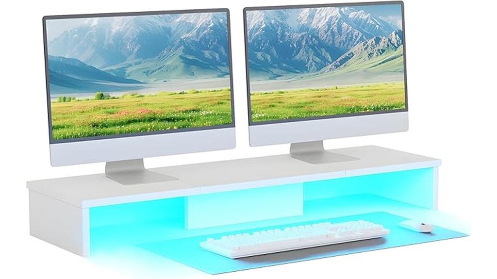 led lit monitor riser