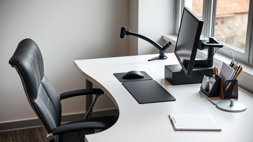 left handed workspace setup