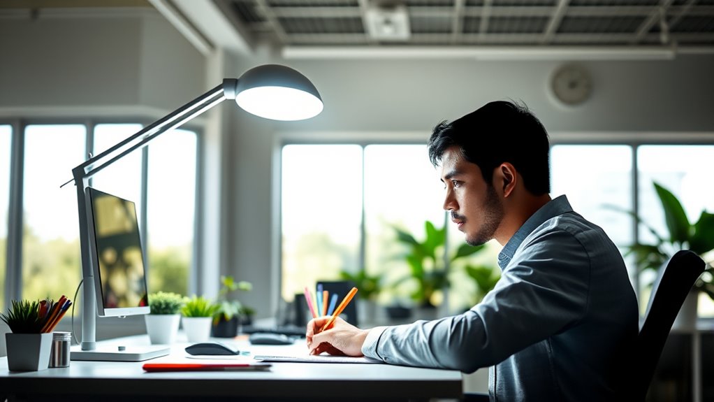 lighting enhances work focus