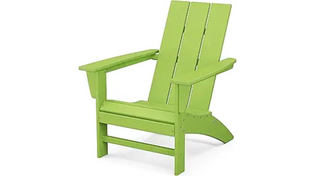lime polywood adirondack chair