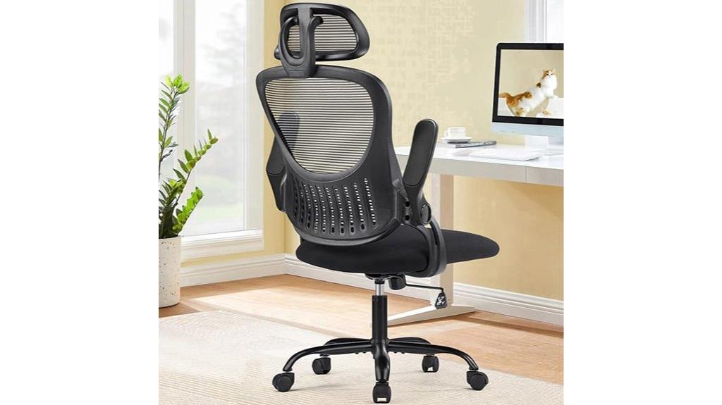 mesh back adjustable headrest