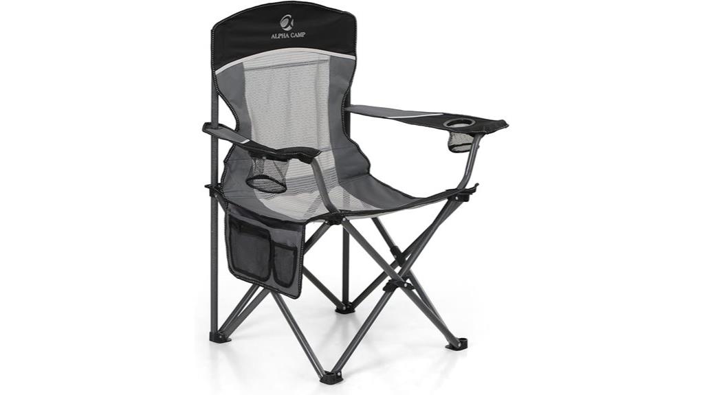 mesh back camping chair