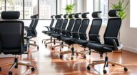 mesh office chairs with headrests