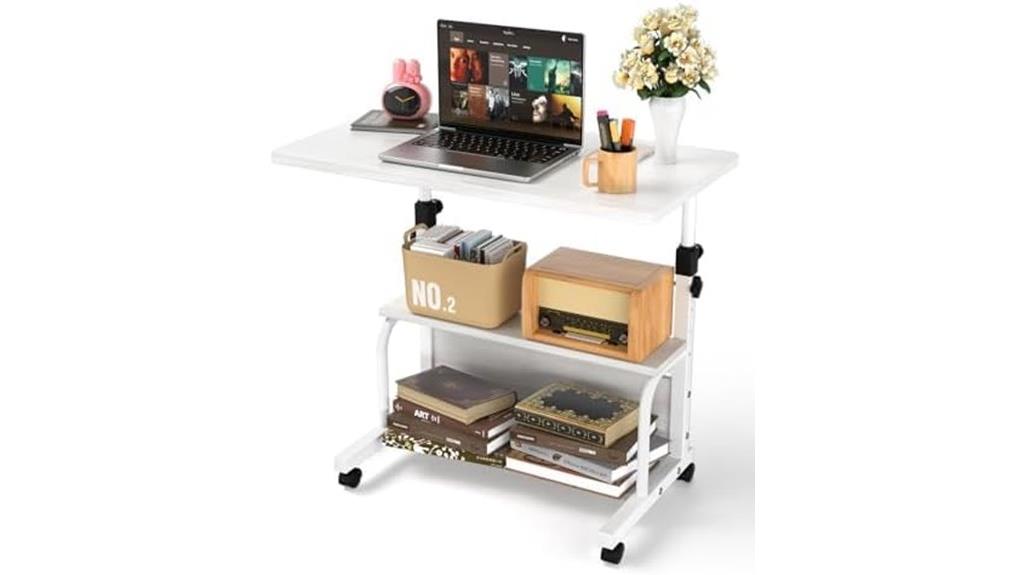 mobile compact storage desk