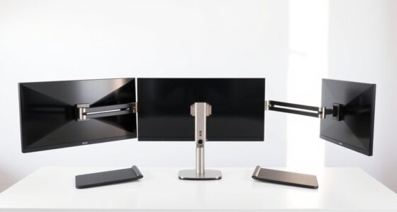 monitor arms with lap trays
