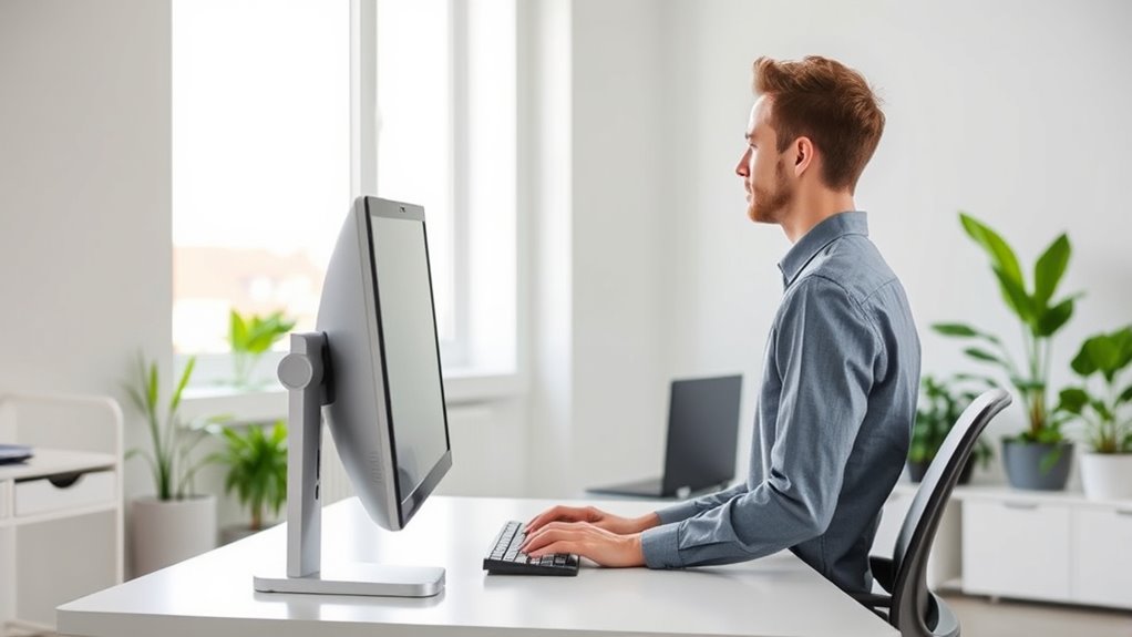monitor at eye level