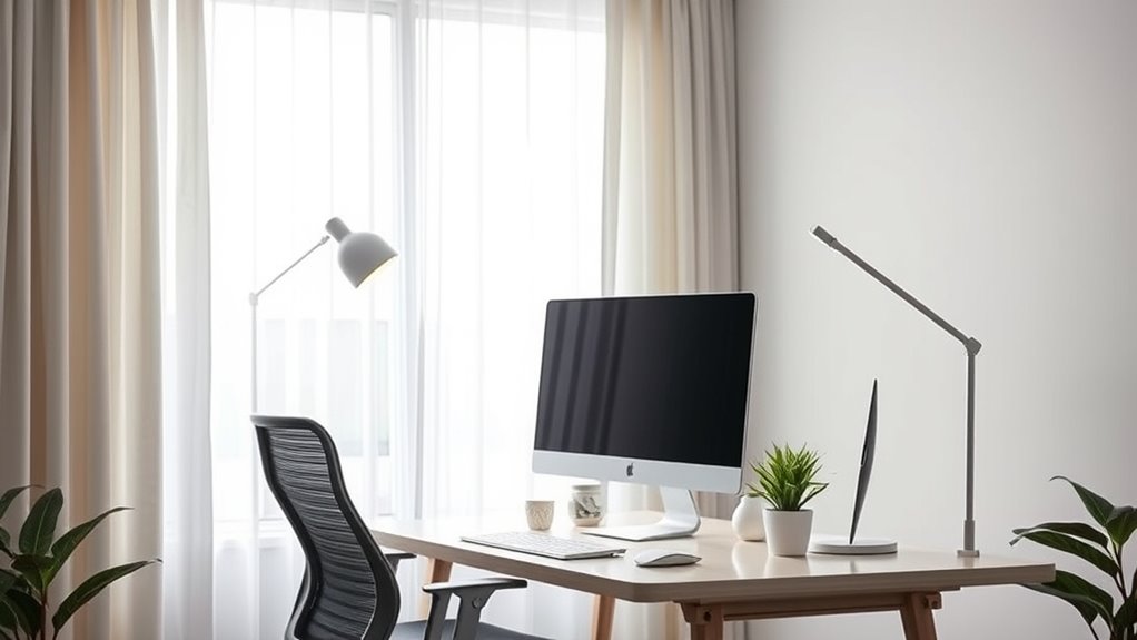 optimize workspace lighting setup
