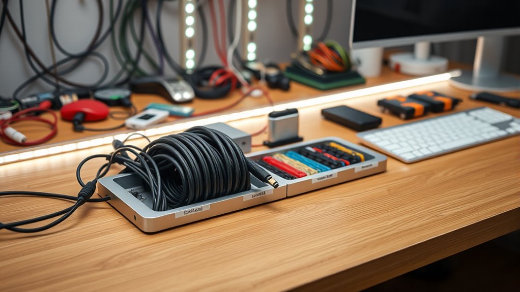 organized accessible cable management