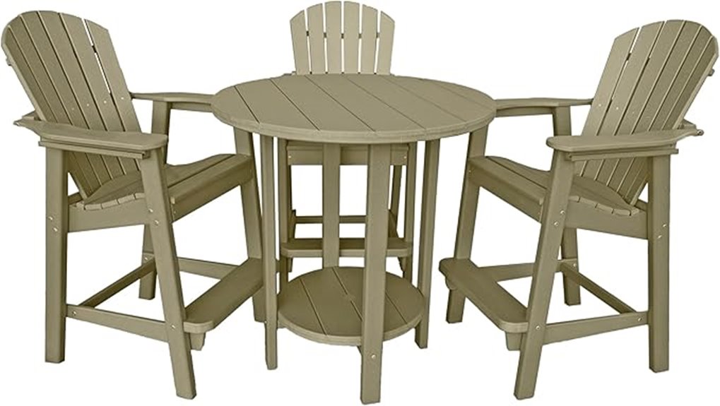outdoor bar table set