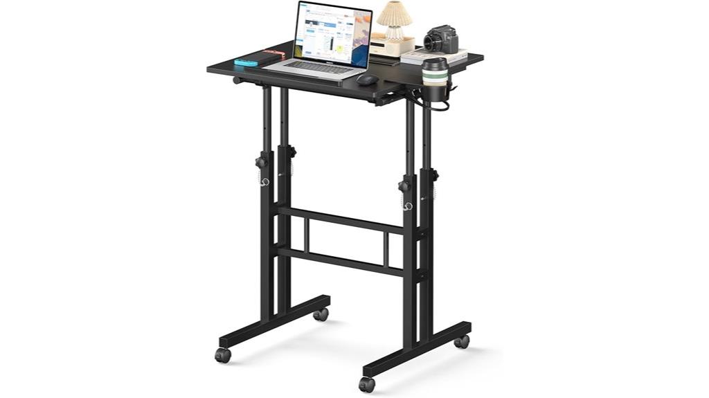 portable height adjustable desk