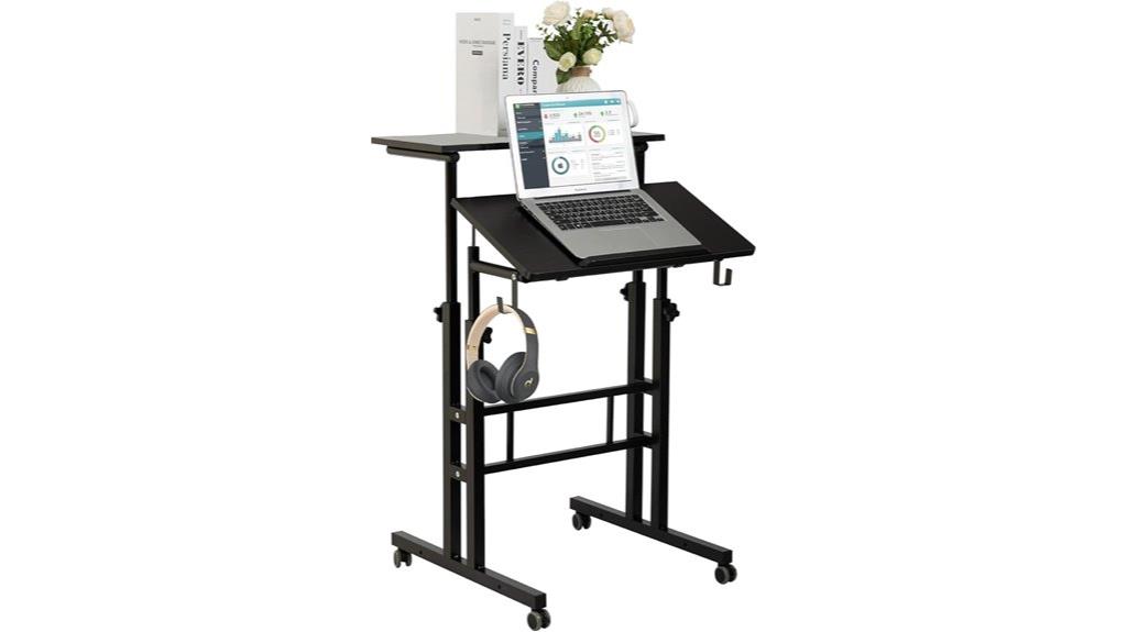 portable mobile standing desk