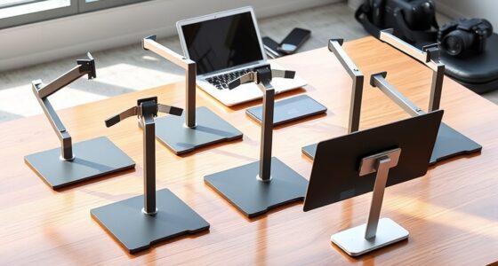 portable travel monitor stands