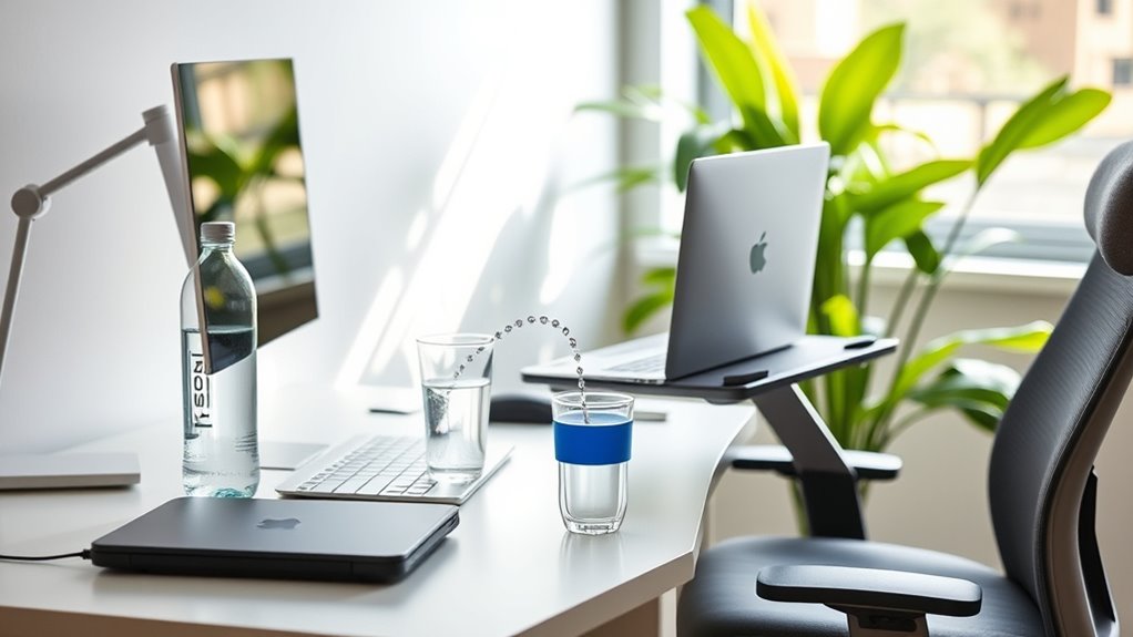 proper desk water hydration