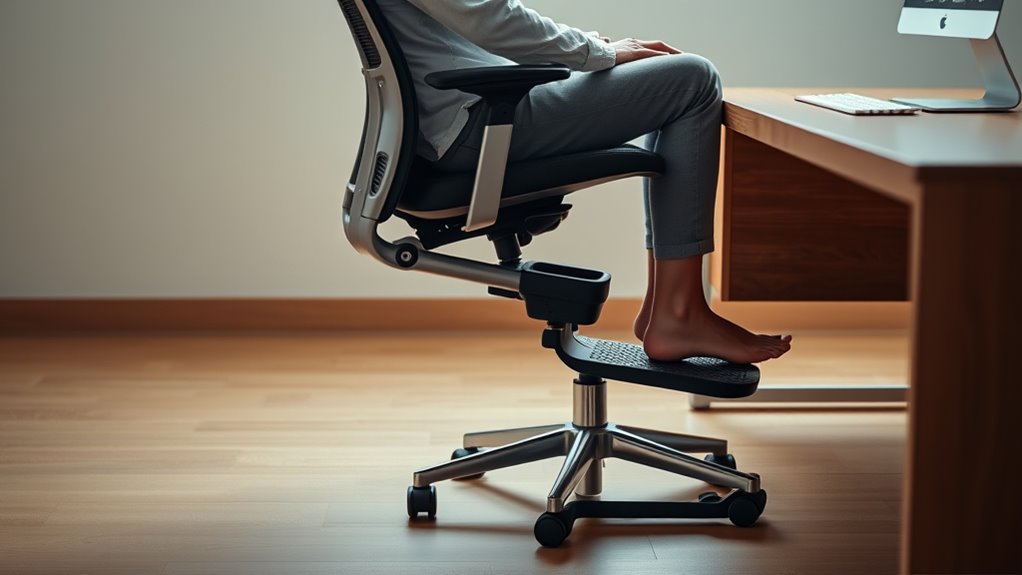 proper ergonomic footrest support