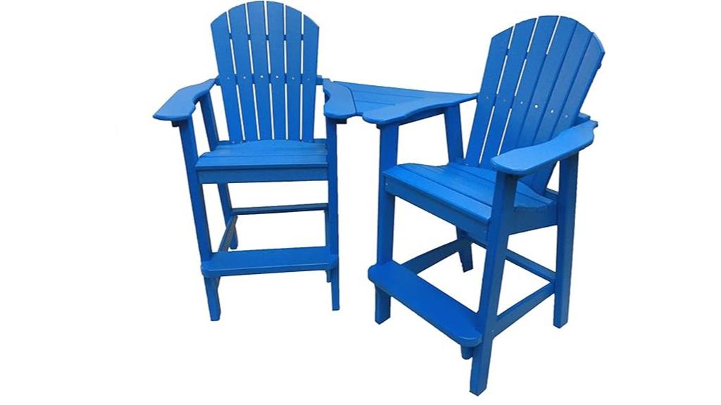 recycled poly resin settee