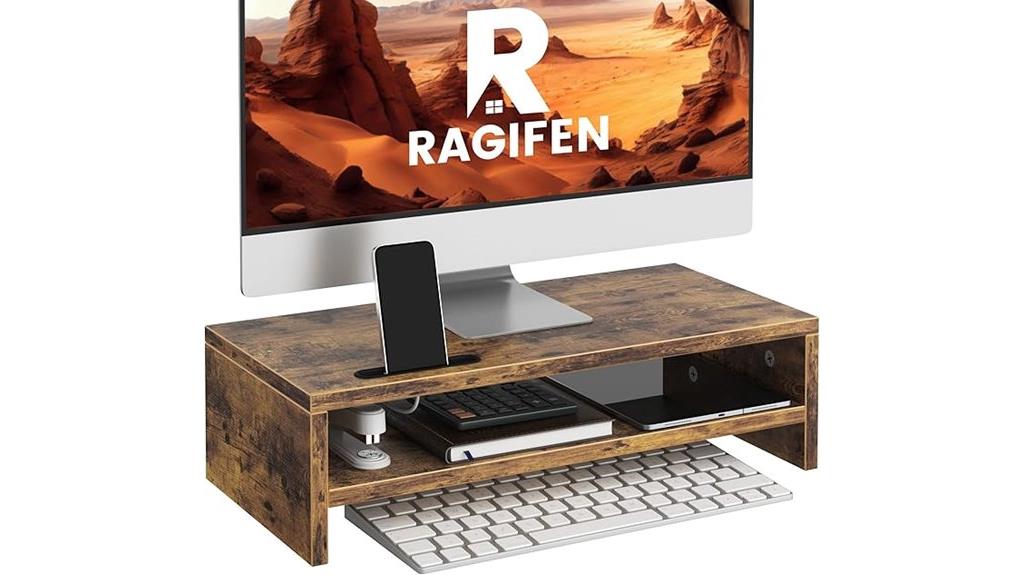 rustic brown wooden stand