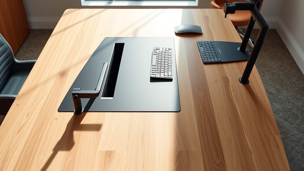 sit stand desk converters