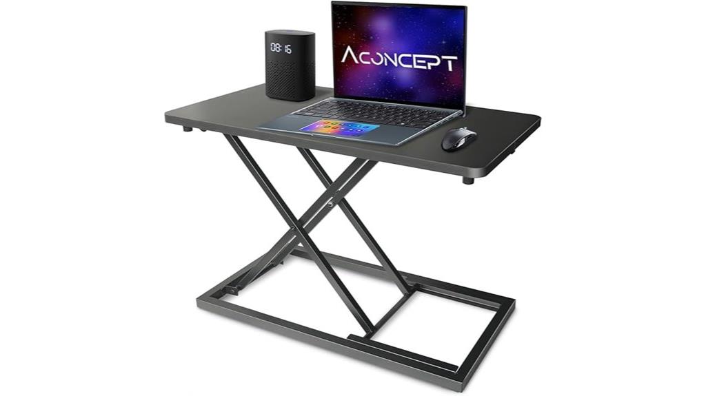 slim black desk converter