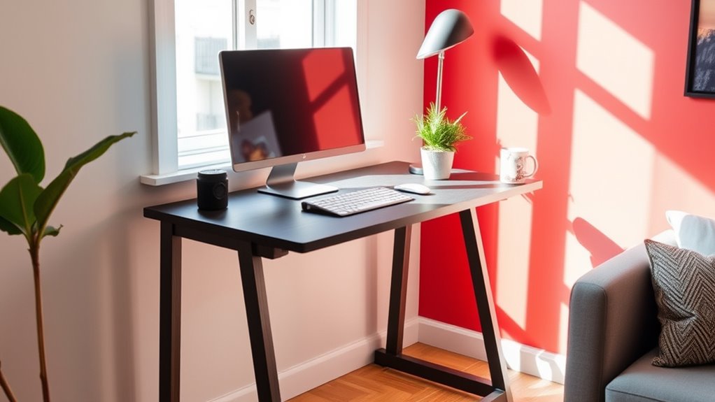 small apartment desk transformation