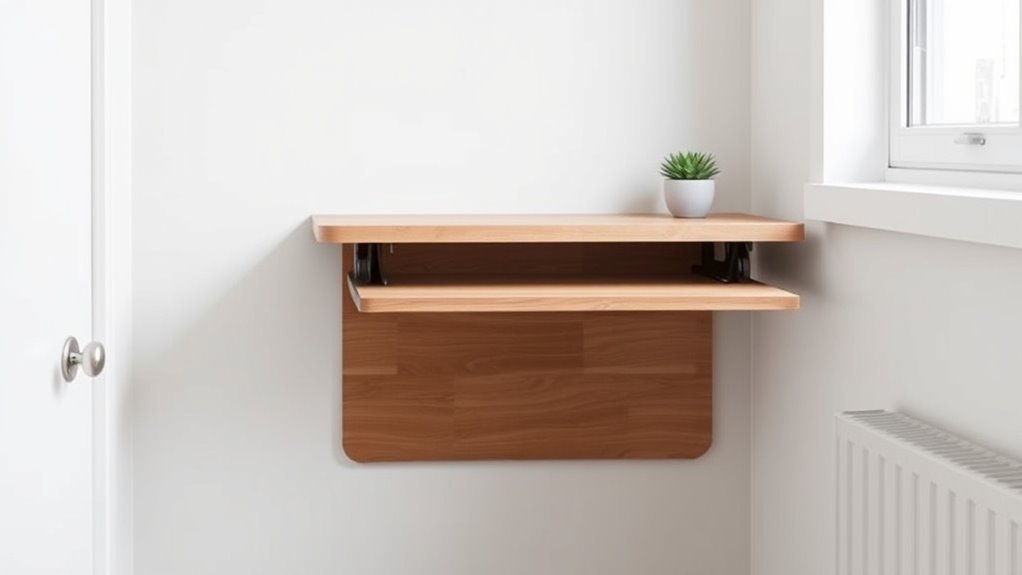space saving wall desk features