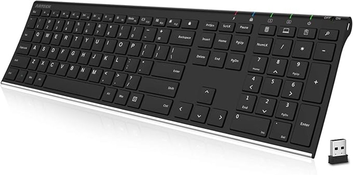 stainless steel wireless keyboard