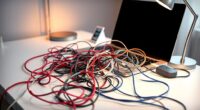 tidy desk cable management