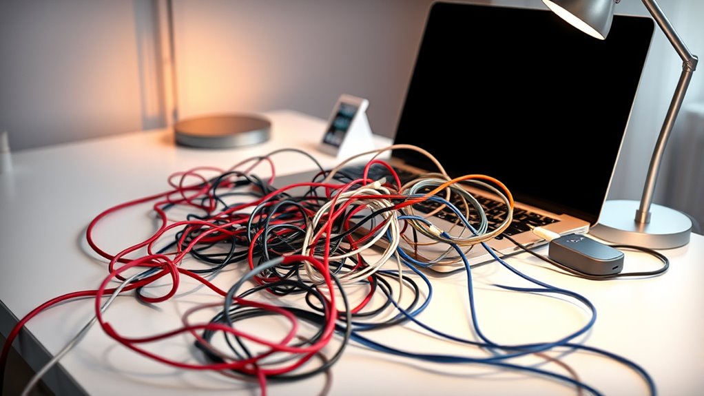 tidy desk cable management