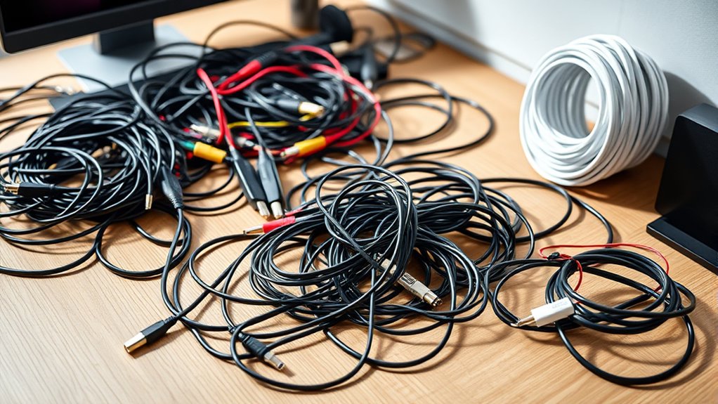 tidy desk cable management