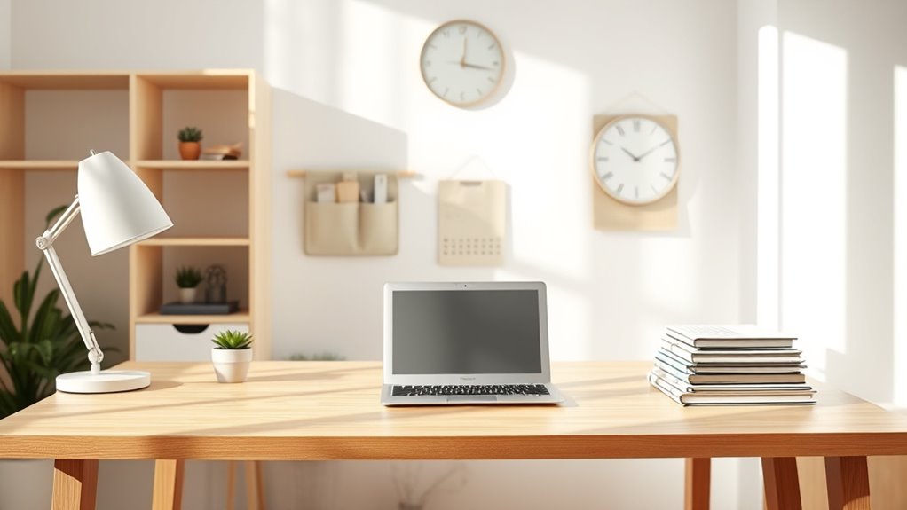 tidy desk for productivity