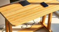 top bamboo desks with cables