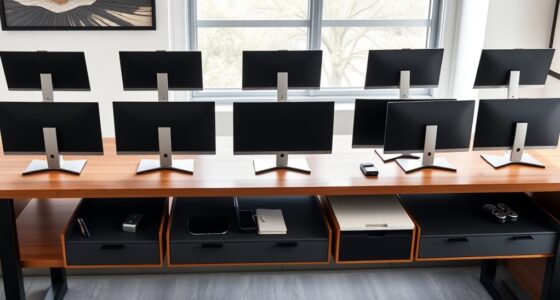 top storage monitor risers