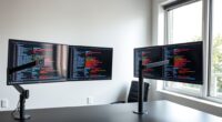 top vertical monitor arms