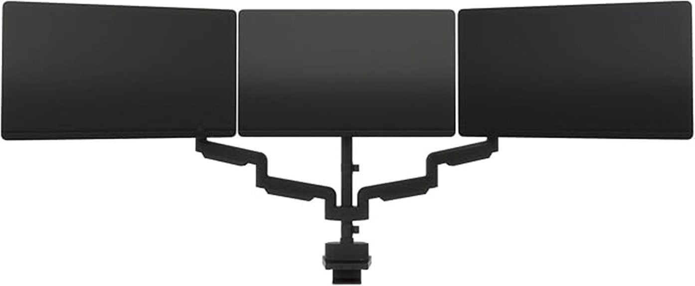 triple monitor arm mount