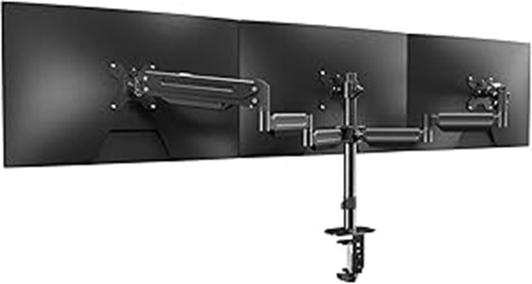 triple monitor mount