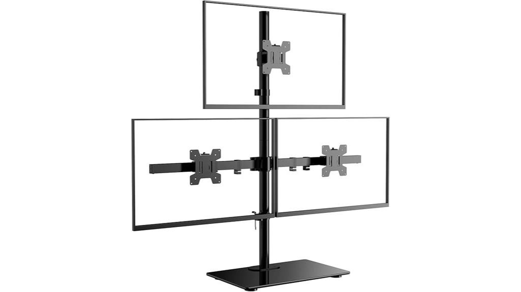 triple monitor mount