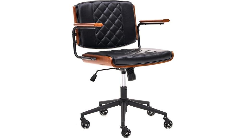walnut arm ergonomic chair