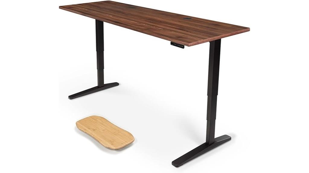walnut laminate standing desk