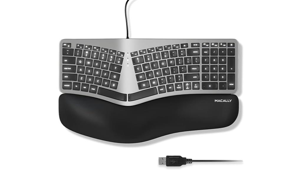 wired mac ergonomic keyboard