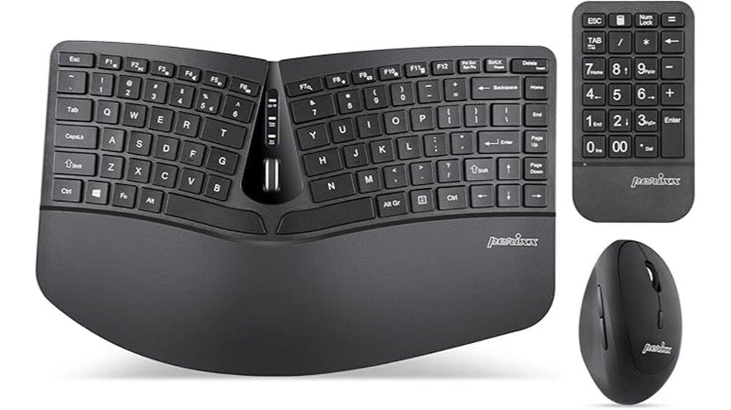 wireless ergonomic keyboard combo