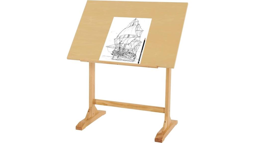 wooden drafting table