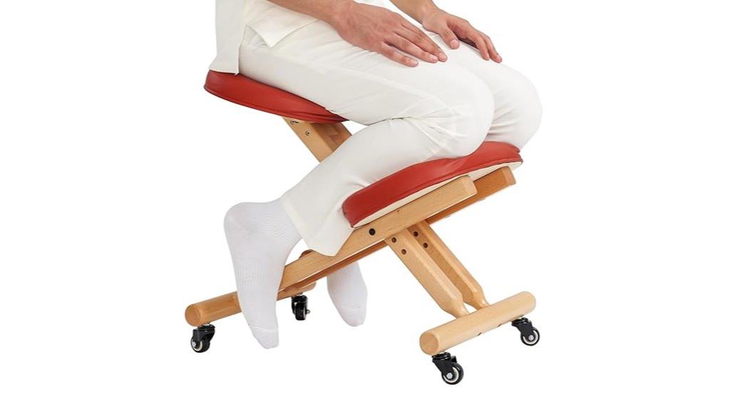 wooden foldable kneeling chair