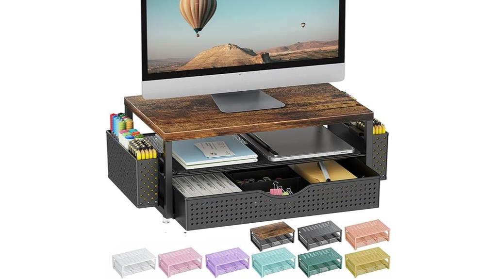 wooden monitor riser