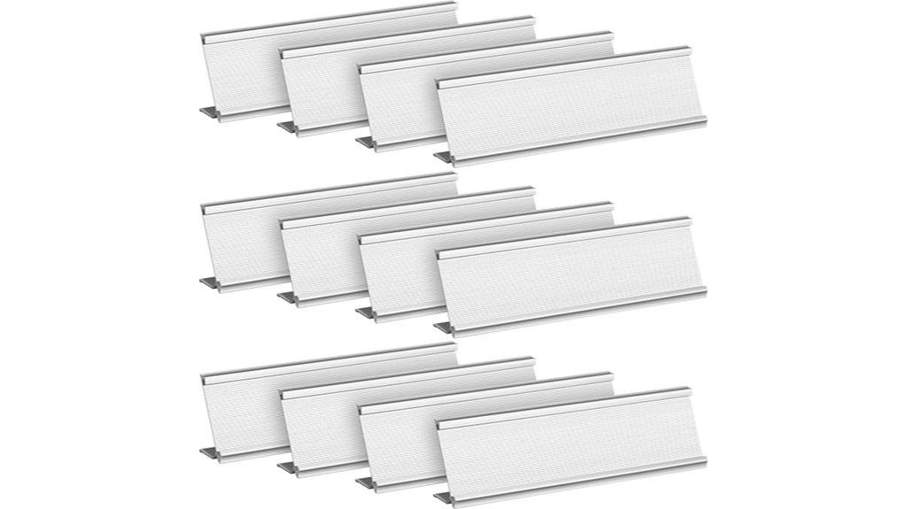 12 pack aluminum desk name plates