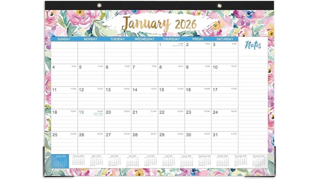 2026 monthly desk calendar