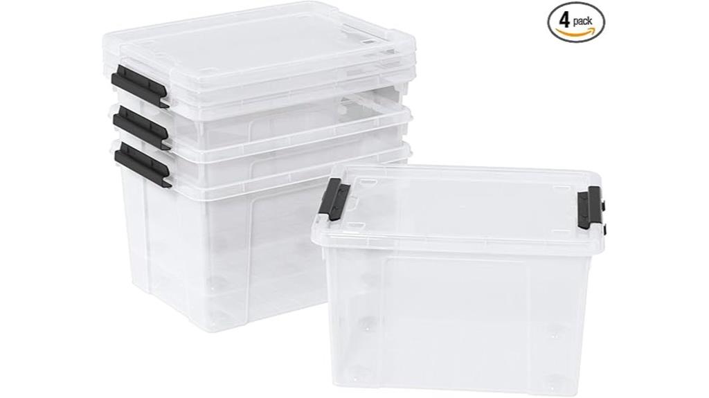 24 quart plastic storage bins