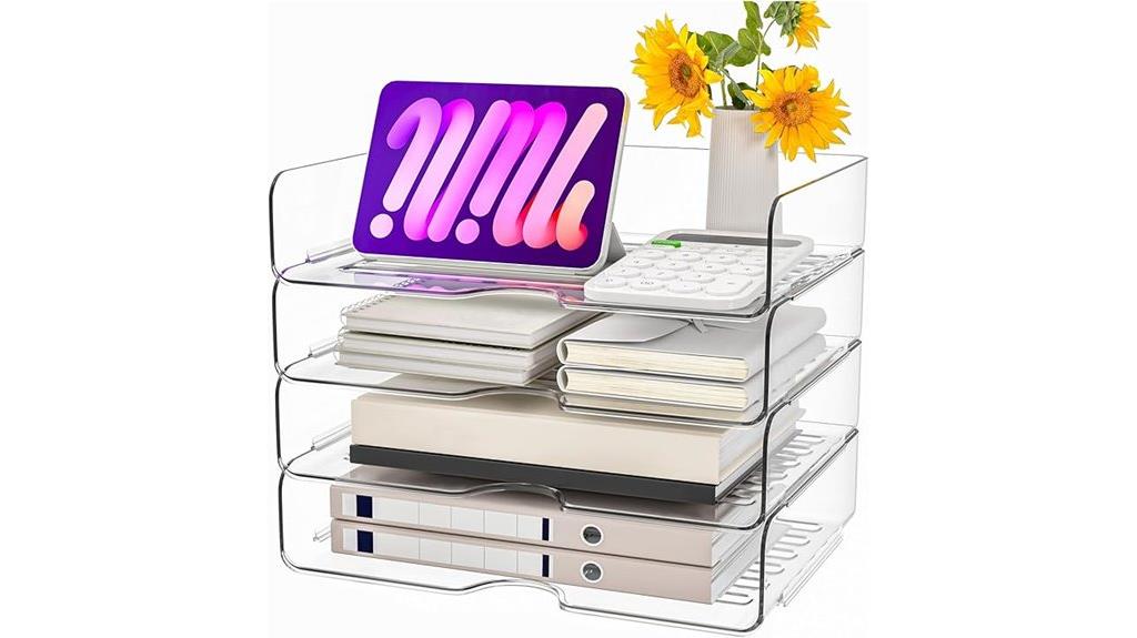 acrylic desk paper organizer