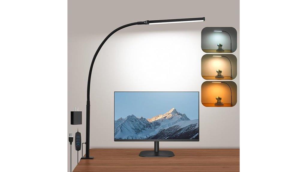 adjustable clamp desk lamp